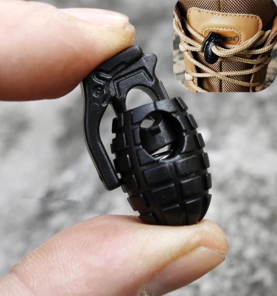 Grenade Shoe Shoelace Buckle Stopper Rope Clamp Paracord Cord Spring ...