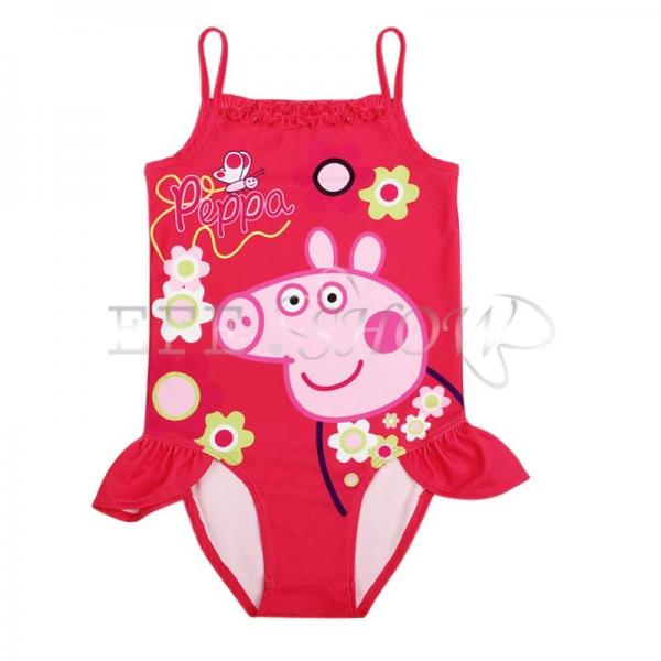 Peppa Pig Girls One Piece Floral Swimsuit Swimwear Bathing Suit Costume Sz 3 4