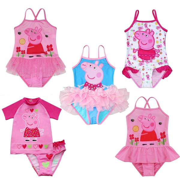 Girls Toddlers Peppa Pig Bikini Swimwear Rash Tankini Bathing Swim Suit ...
