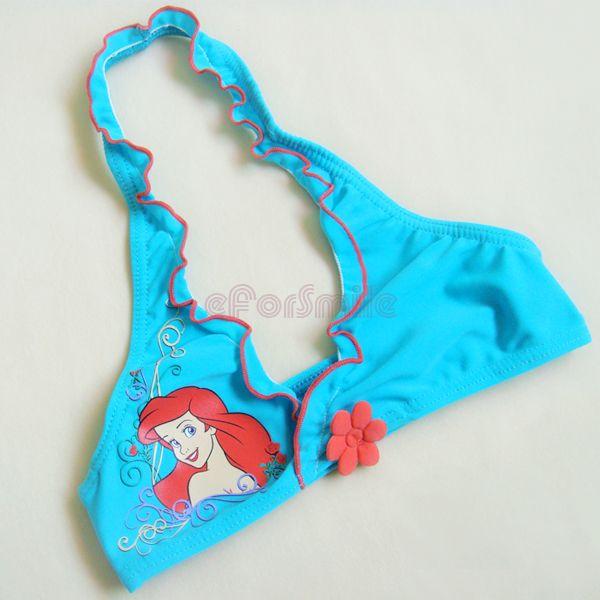 Girls Ariel Mermaid Swimsuit Swimwear Bikini Size 1 8 Years Costume Blue Bather