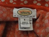 TALBOTS Polka Dot Red Orange Blazer Jacket Coat Sweater Petite Small 