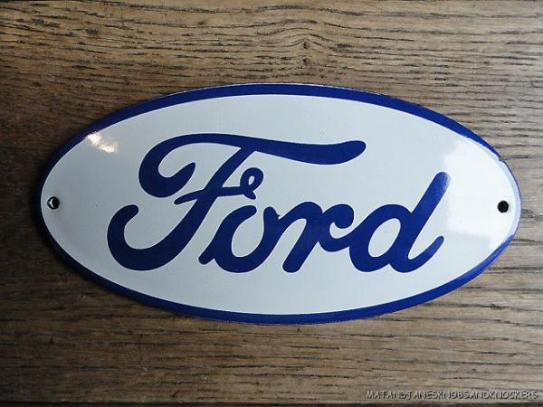 Ford oval tin sign #4