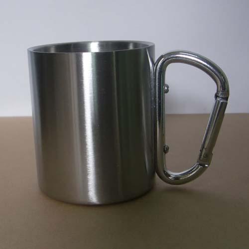 8OZ Stainless Steel Coffee Mug/Camp Cup/Carabiner Hook  