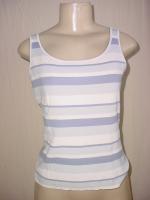   Womens Blue Striped Tank Top  size S   Summer   Vacation Cute  