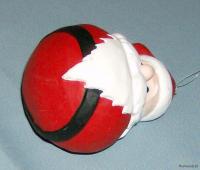 Handpainted Round Bottom Santa Christmas Ornament  