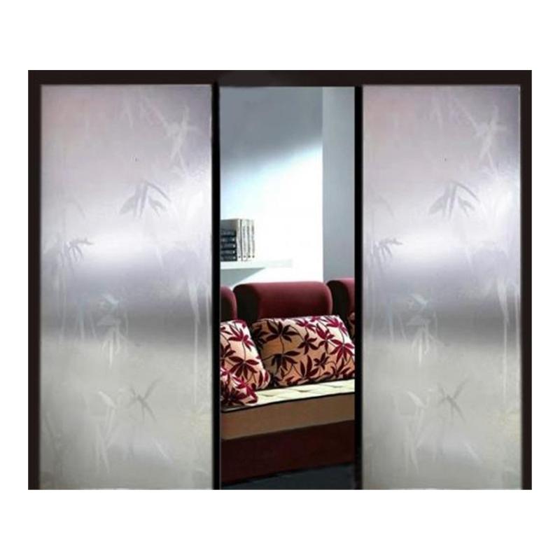 35"x3ft Privacy Frosted Glass Window Film Treatments Lucky Bamboo Bathroom