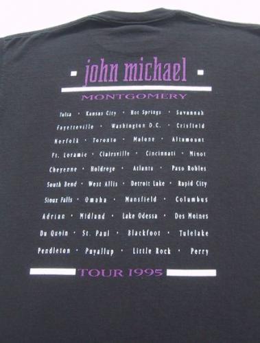 JOHN MICHAEL MONTGOMERY 1995 tour LARGE concert T SHIRT  