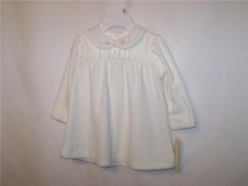 Ralph Lauren Infant Girls Velour Dress Cream 9M NWT  
