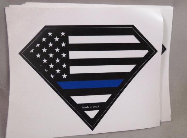 WHOLESALE LOT OF 20 POLICE BLUE LINE FLAG  STICKERS LAW ENFORCEMENT MEMORIAL USA