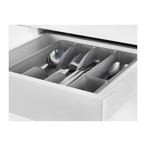 IKEA SMACKER SMÄCKER Cutlery Holder Tray Drawer Organiser in Grey 31x26x4cm | eBay