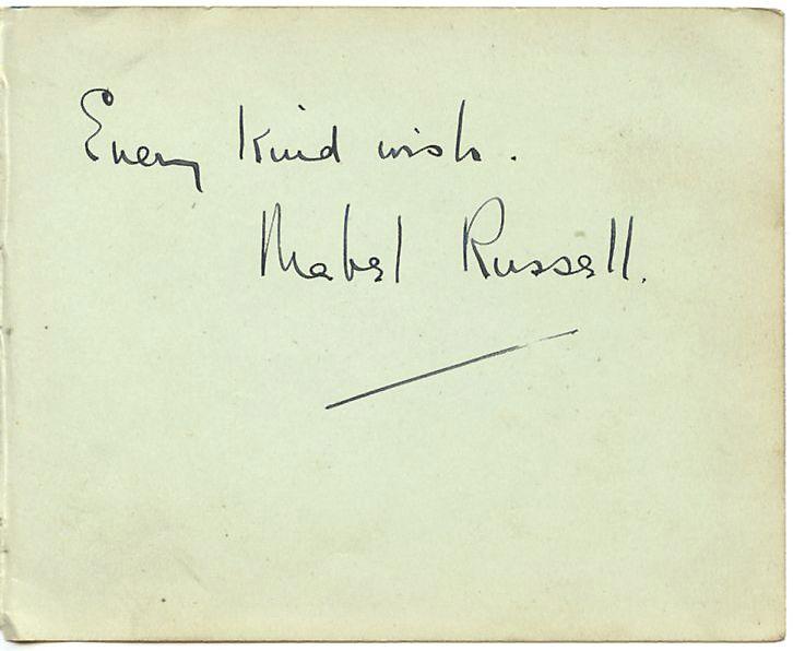 Mabel Philipson Russell Vintage 1930s Signed British Album Page