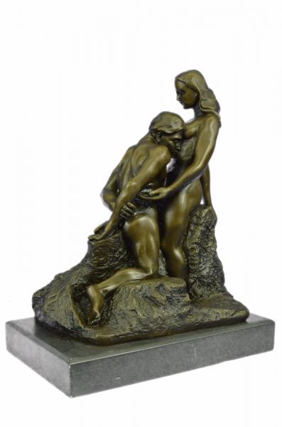 Rodin Eternal Idol Famous 100% Bronze Sculpture Statue 