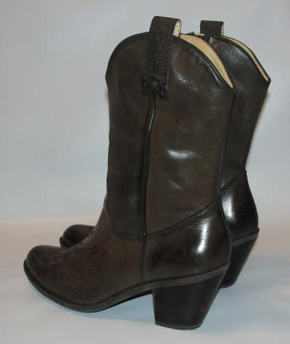 Sexy Womens Brown Leather Guess Cowboy Western Boots Shoes Sz 9 5 M Wgnicolle