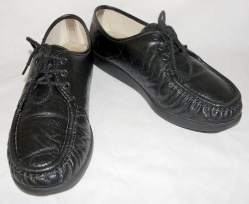 Womens SAS Bounce Black Leather Walking Shoes Loafers Oxfords 11 M Medium