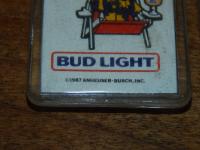 1987 Spuds MacKenzie Bud Light Beer Acrylic Key Chain with Beach Umbrella/chair