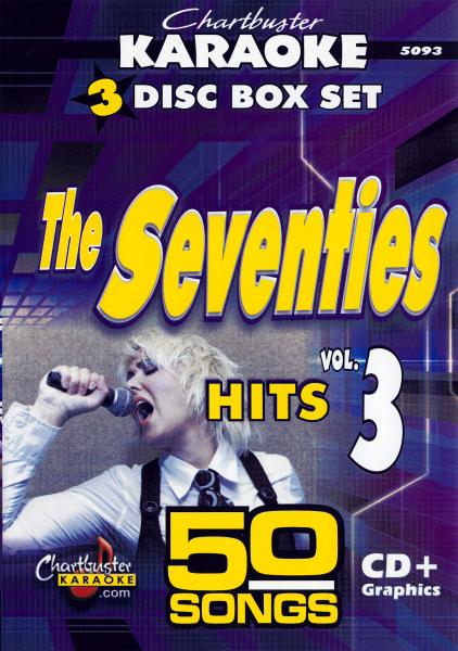 Chartbuster Karaoke 5093 The Seventies Top 50 Songs On 3 Cdg S New 3 Day Ship Ebay