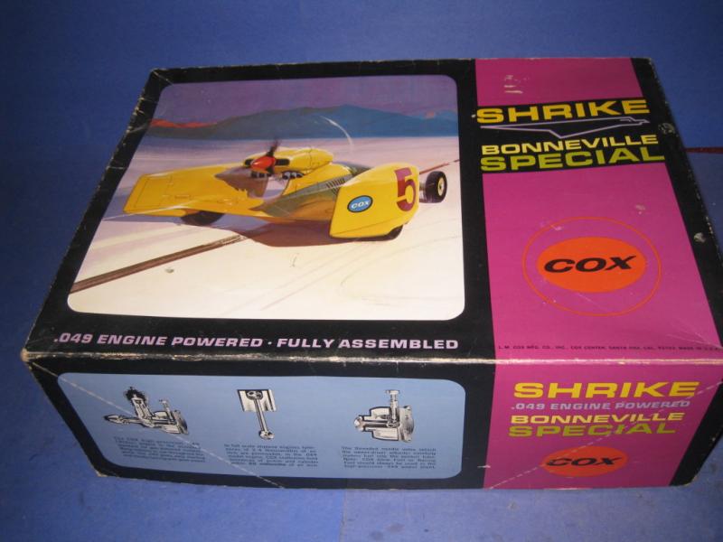 Cox Shrike Bonneville Special Line Gas Powered Prop Rod Tether Car Box 02R