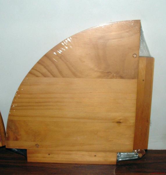 New Corner Shelf Kit Honey Oak Wood Beveled Edges Easy to Install