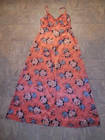 Vintage 1940s Long Luxurious BOMBSHELL EVENING GOWN Peach Floral Rayon ...