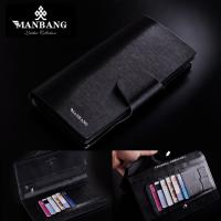   Mens Genuine Leather Long Wallet Purse Card Pack Black Luxury Quality