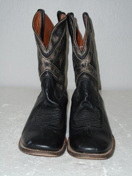 Colt Ford Stars Embroidered Distressed Black Western Cowboy Boots Men ...
