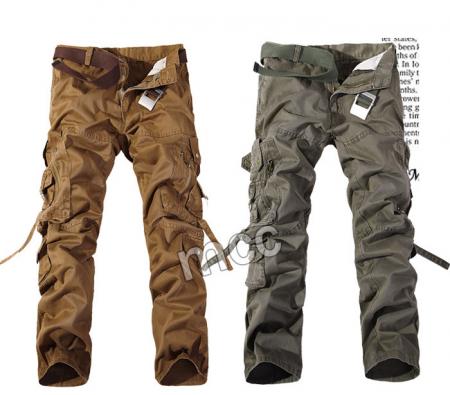 28-40 Mens New Baggy Slim Military Cargo Pants Long Trousers Overalls ...