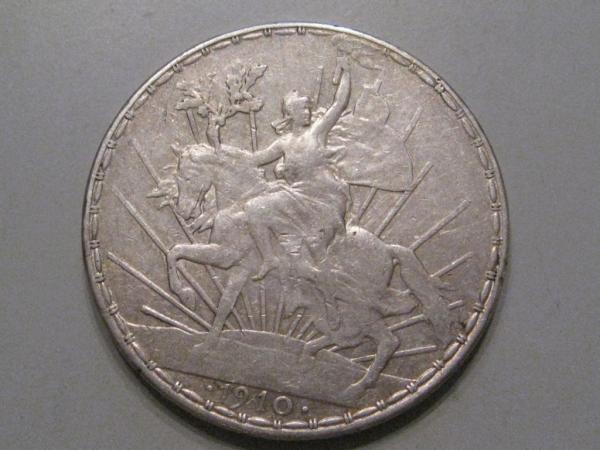 1910 Peso. Mexico. Silver Caballito Mexican Coin.  