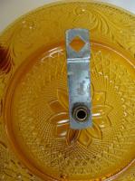 TIARA INDIANA GLASS AMBER SCONCE CANDLE HOLDER KH  