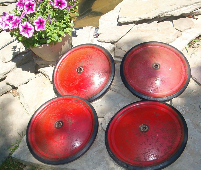 Vintage Official Soap Box Derby RED RACER Wheels & Tires  