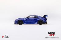 Mini GT USA Exclusive LB Works Nissan Skyline GT-R R35 1:64 Candy Blue MGT00034