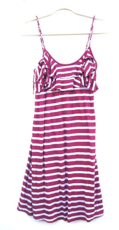 ELLA MOSS Anthropologie Purple Striped Sleeveless Dress sz S  