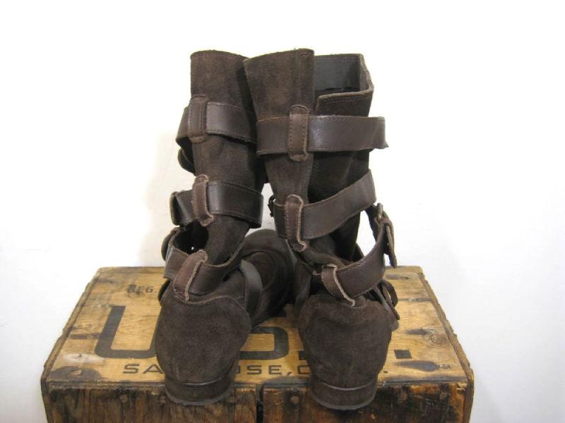 by Hudson Anthropologie Brown Leather Slouchy Buckle Boots Shoes