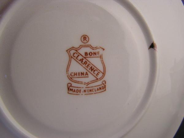 CLARENCE ENGLAND BONE CHINA PINK ROSES CUP & SAUCER  