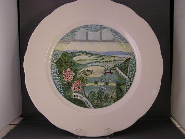 Grandma Moses Hoosick Valley from The Window Plate