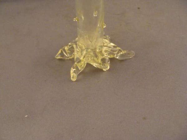 Stevens Williams Opalescent Tree Form Vaseline Glass Bud Vase