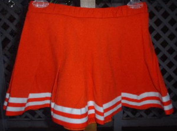 Authentic Cheerleader Skirt s Uniform New Orange White