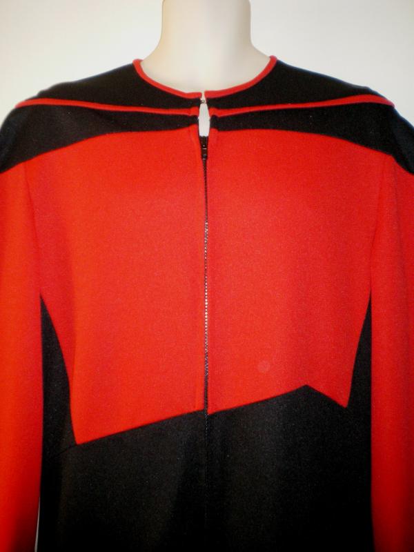 Mens Star Trek Jumpsuit Costume 44 Uniform Suit Red Black Space L XL Next Voyage