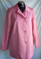 Sz XL Gallery cotton blend pink unbelted short Spring trench rain coat 
