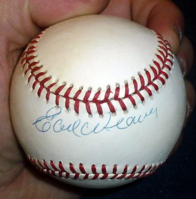 Earl Weaver Hand Signed Baseball Rawlings Bobby Brown w Cube w COA