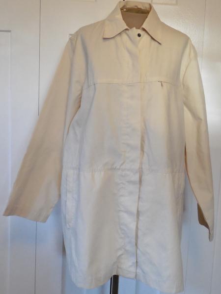BLUE WILLI'S Denmark Natural or Cream Cotton 3/4 Length Jacket Coat - L ...