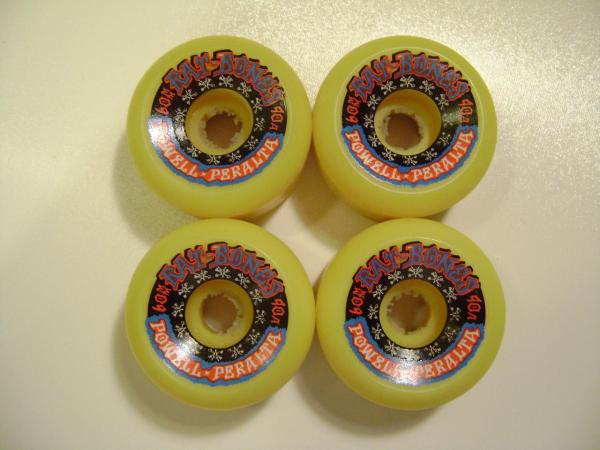 Powell Peralta Rat Bones II Skateboard Wheels 60mm 90A Yellow