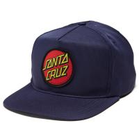 Santa Cruz CLASSIC DOT PATCH Skateboard Snapback Hat BLACK