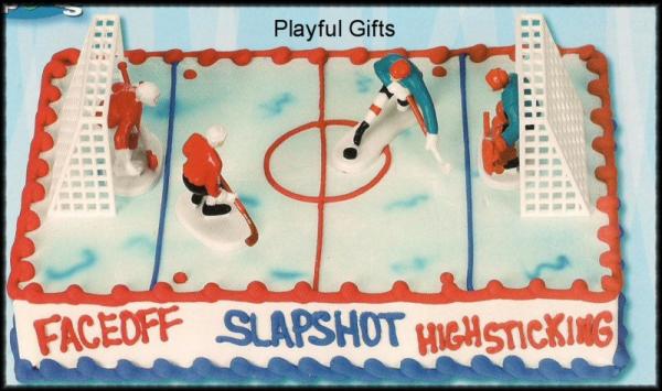 Ice Hockey Cake Decoration Kit Sports Teams Ice Skate
