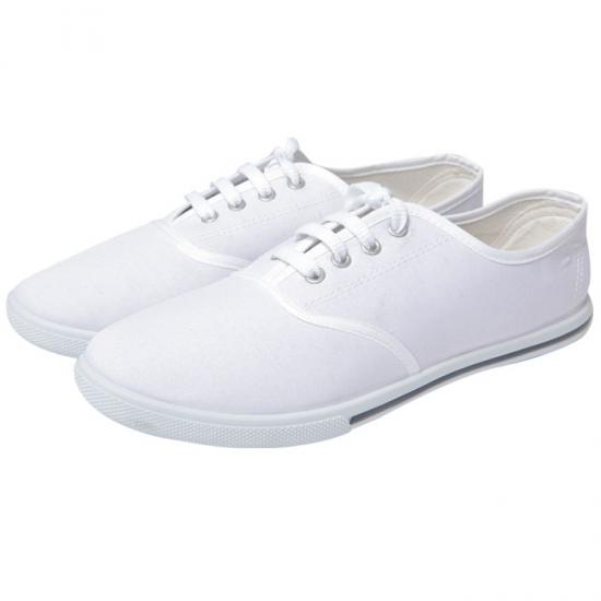 New Gents Lace Up Flat Shoes Boys White Canvas pump plimsolls UK Men ...