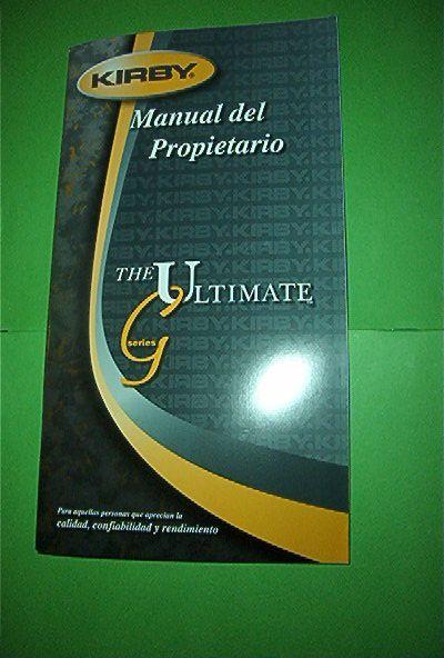 G7 UltG Ultimate Manual del Propietario G 3-7 Kirby Spanish Owners