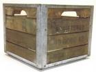 HOOD Wood and Steel Milk Crate Box Dairy Barn Farm 10 1962  