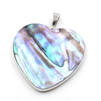 Xmas Gift Super Huge Rainbow Natural Abalone Shell Gems Silver Necklace Pendants