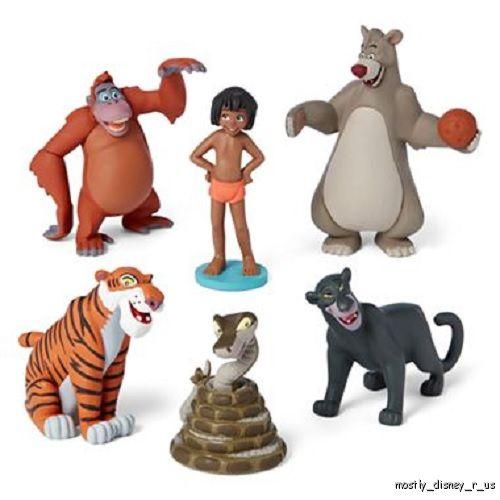 New Disney Jungle Book Mowgli Baloo KAA Bhageera Figurine 6 Figure Playset Set