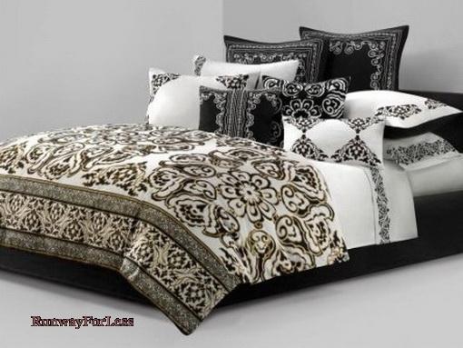New Natori Bedding King Bed Silk Road White Black Gold Duvet Comforter Cover