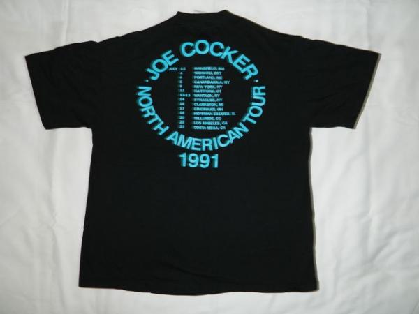 1991 JOE COCKER LIVE VINTAGE TOUR T SHIRT CONCERT 90s  